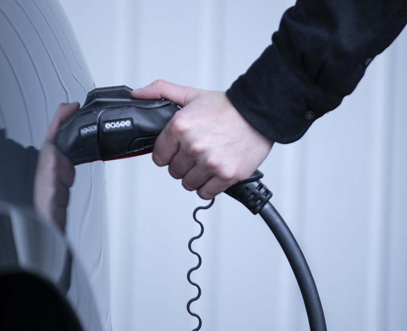 Opladning Af Elbiler Firma Erhverv Parkering